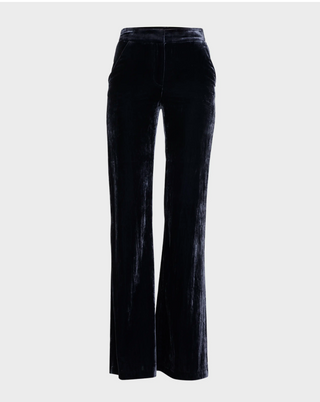Lebone Velvet Wide Leg Tailored Pants