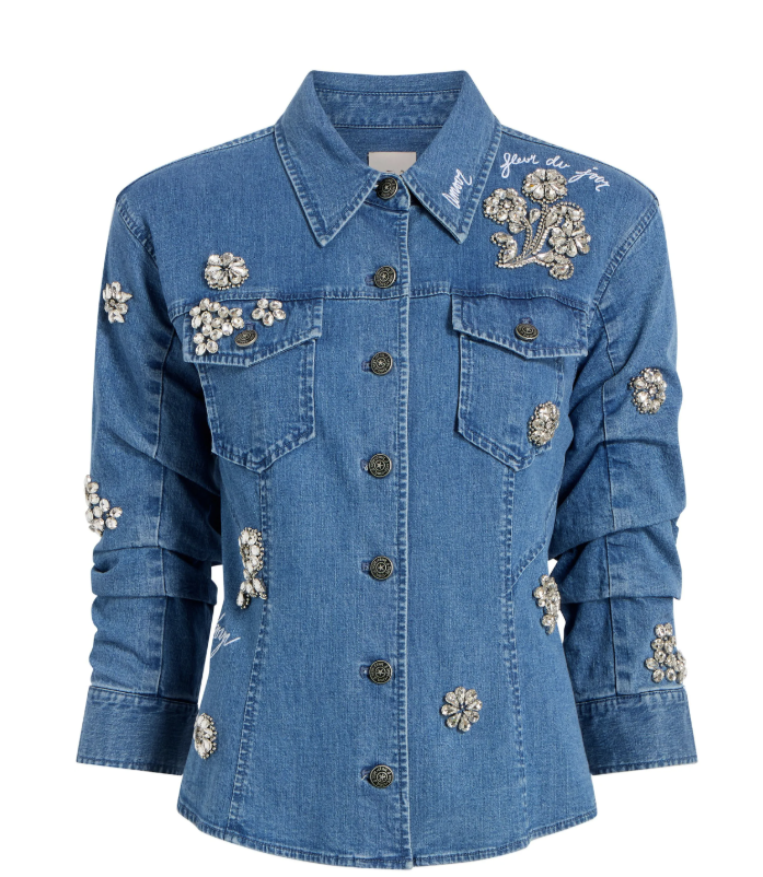 Crystal Ditsy Floral Scrunched Jacket