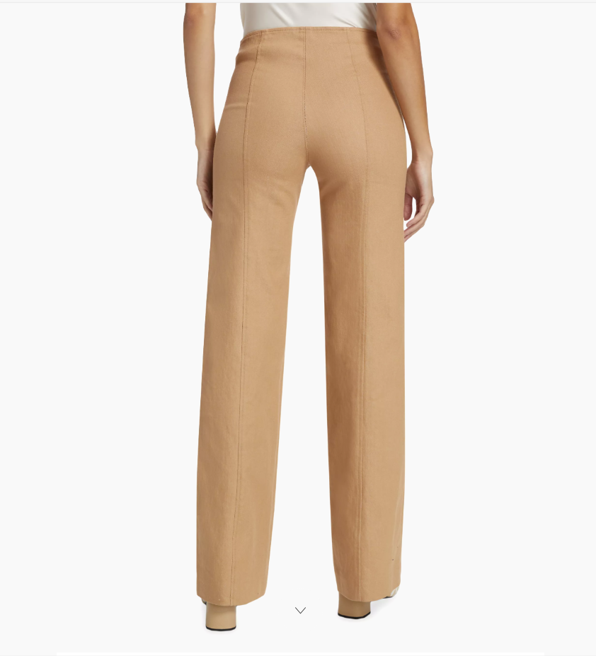 Azure Cotton-Blend Zip Pants