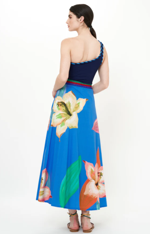 Swing Skirt- Hibiscus Blue