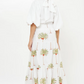 Button Front Skirt- Canary Green