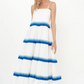 Smocked Back Maxi- Pacifica Blue