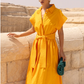Tuki Marigold Belted Shirt Dress
