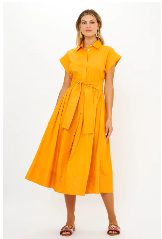Tuki Marigold Belted Shirt Dress