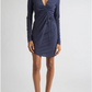 Barry Long Sleeve Ruched Minidress