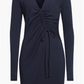 Barry Long Sleeve Ruched Minidress