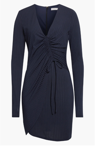 Barry Long Sleeve Ruched Minidress