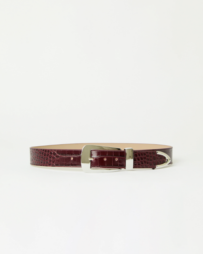 ARDEN CROCO LEATHER BELT