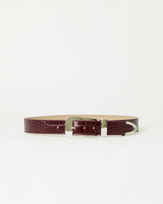 ARDEN CROCO LEATHER BELT