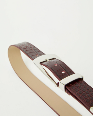 ARDEN CROCO LEATHER BELT