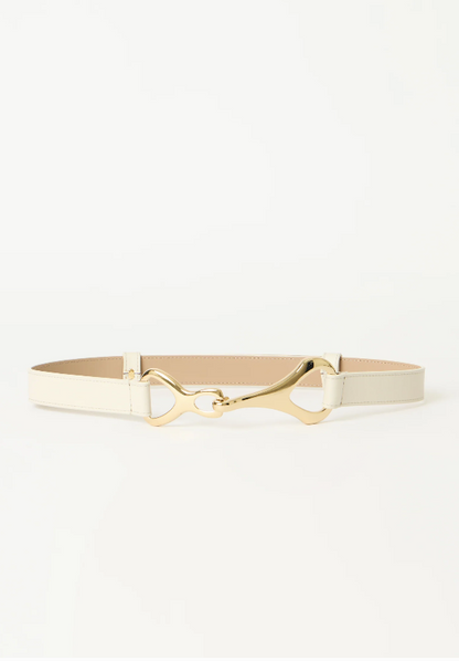 GIDEON LEATHER BELT - CREAM