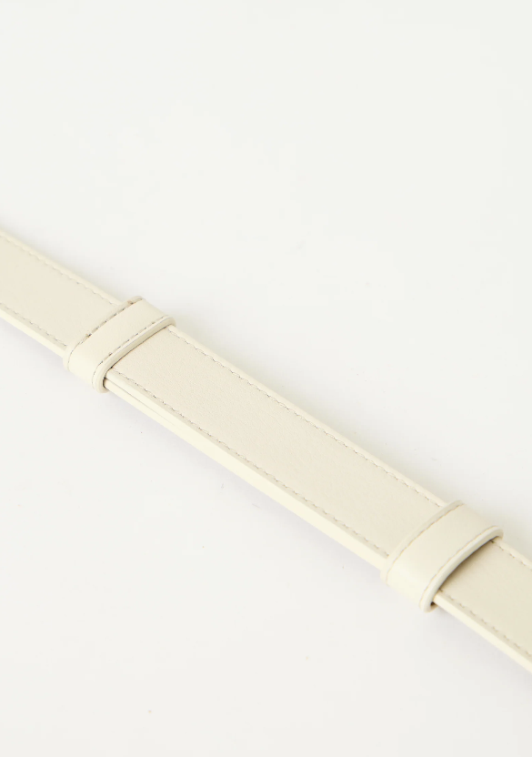 GIDEON LEATHER BELT - CREAM