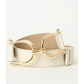 WHITE GRANT LEATHER BELT