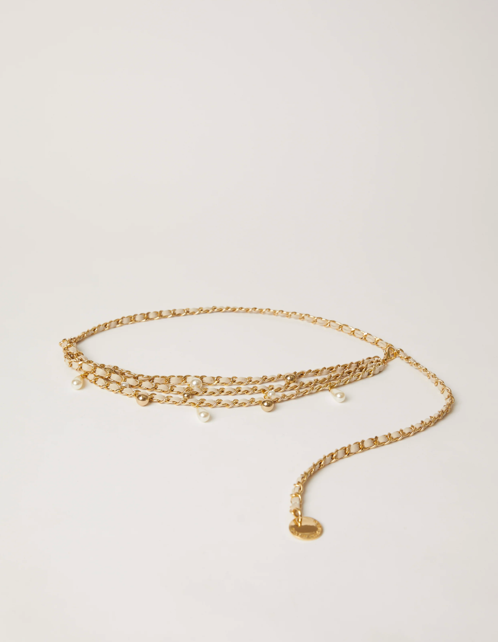Madelyn Bone Gold Chain Belt
