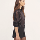 Black Dyana Sequin Blouse