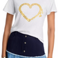 Amour Heart Chain Shrunken Tee