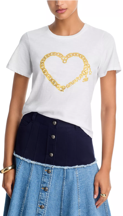 Amour Heart Chain Shrunken Tee