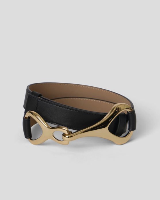 GIDEON LEATHER BELT - BLACK