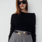 GIDEON LEATHER BELT - BLACK