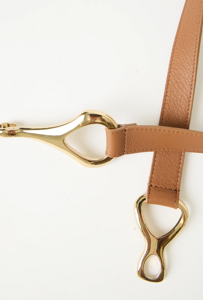 GIDEON LEATHER BELT - BROWN