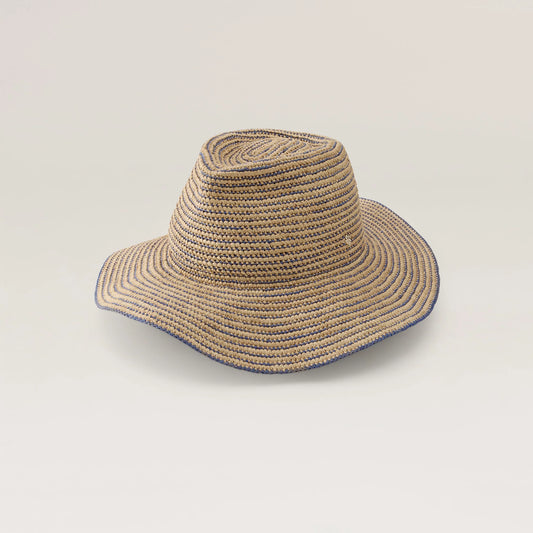 STEEVIE RAFFIA STRIPE FEDORA