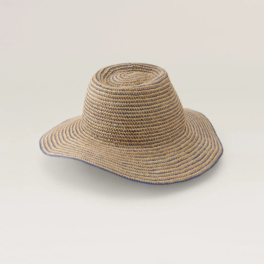 STEEVIE RAFFIA STRIPE FEDORA
