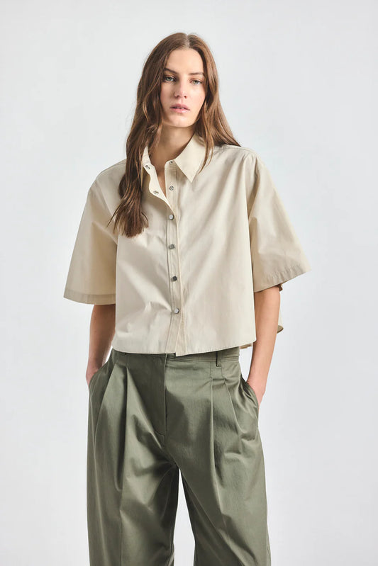 Olivia Cropped Short Sleeve Shirt