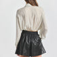 Louise Faux Leather Short - Black