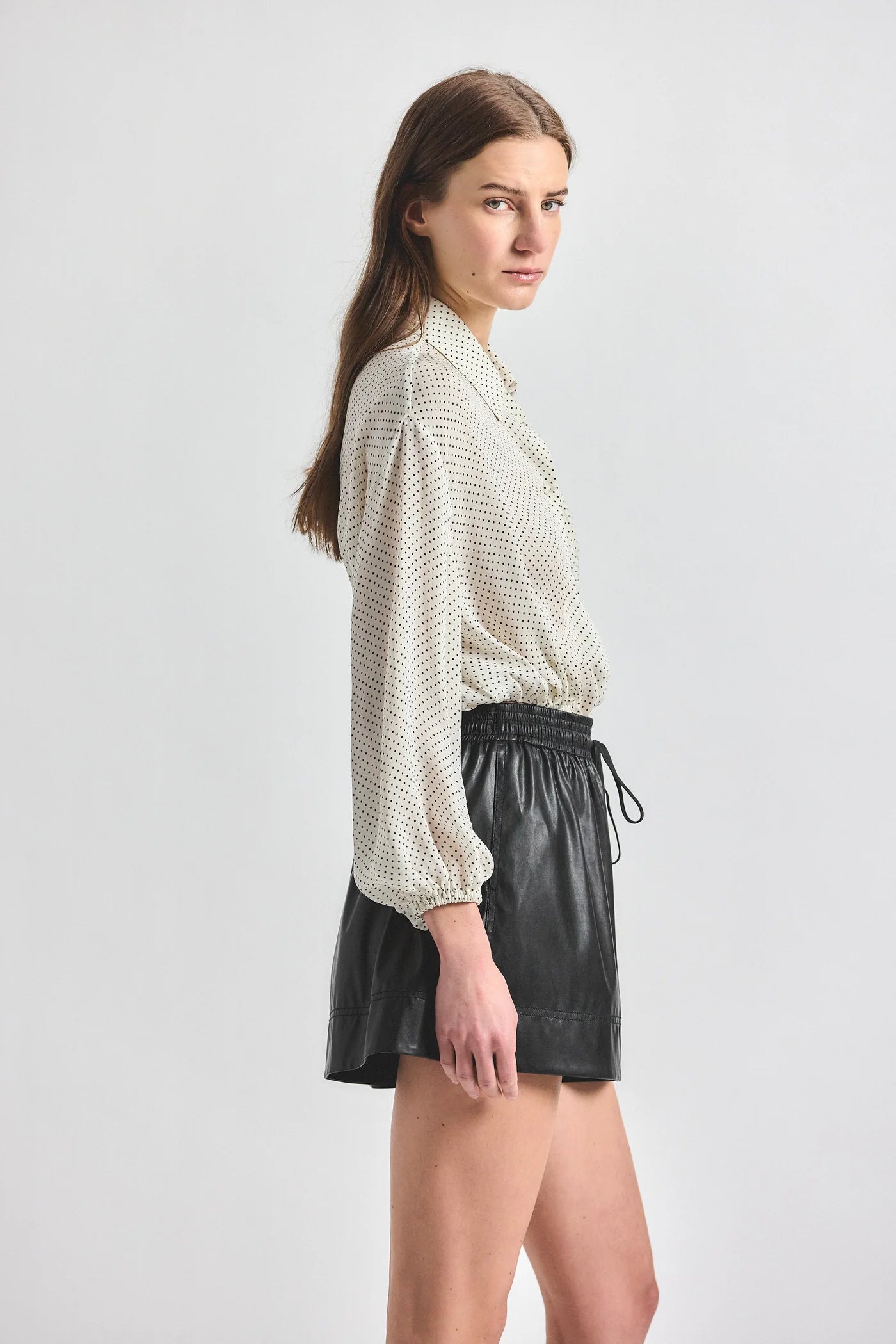 Louise Faux Leather Short - Black
