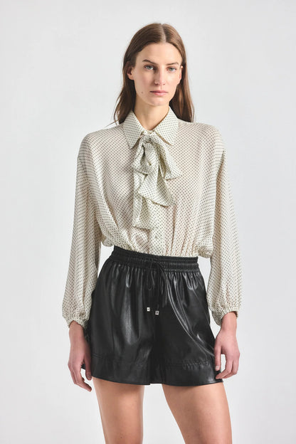 Louise Faux Leather Short - Black