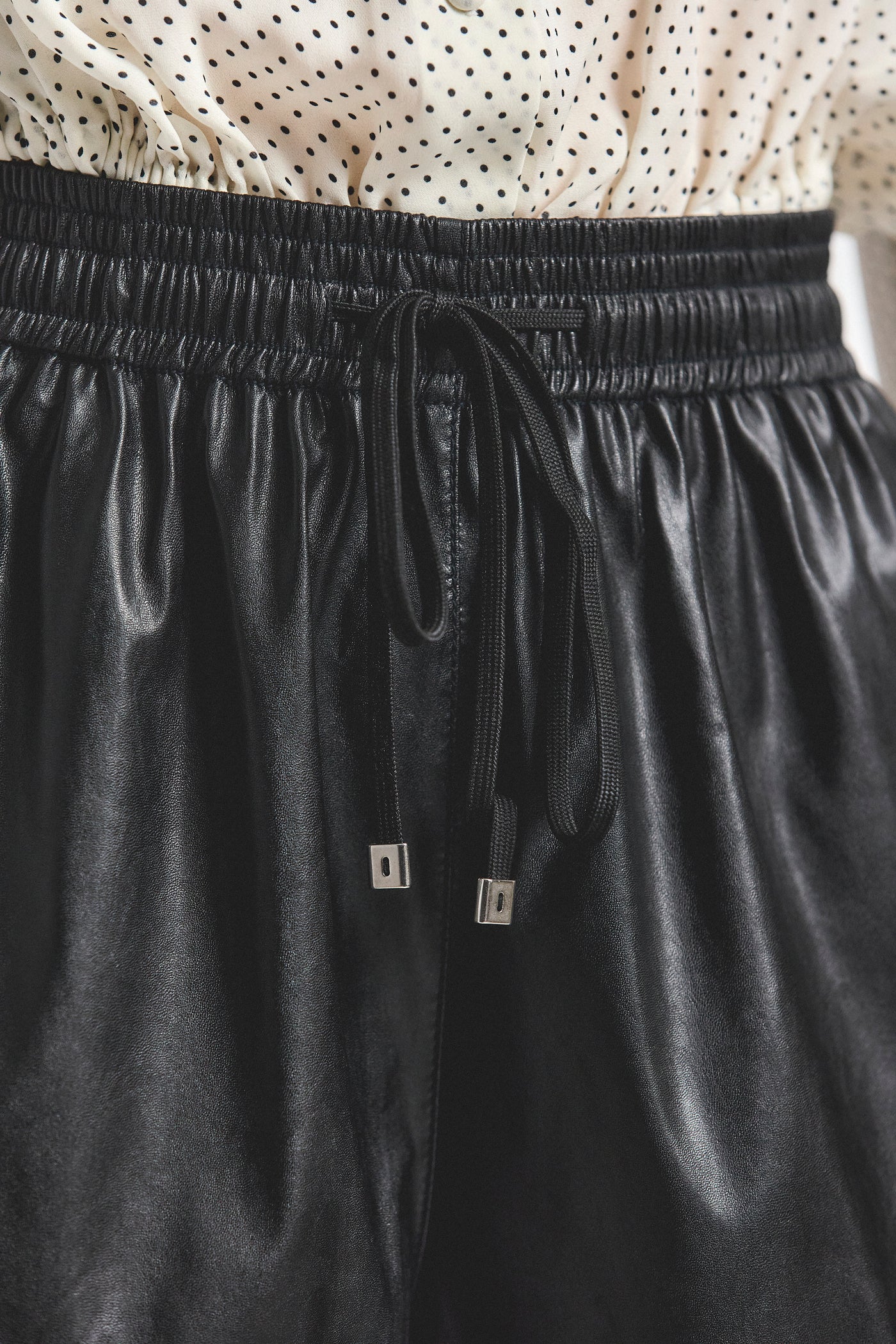Louise Faux Leather Short - Black