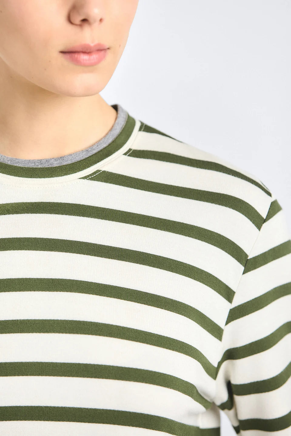 Myrtha Striped Crewneck Top