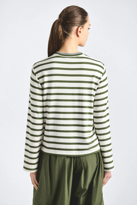 Myrtha Striped Crewneck Top