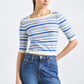 Andora Striped Boatneck Sweater