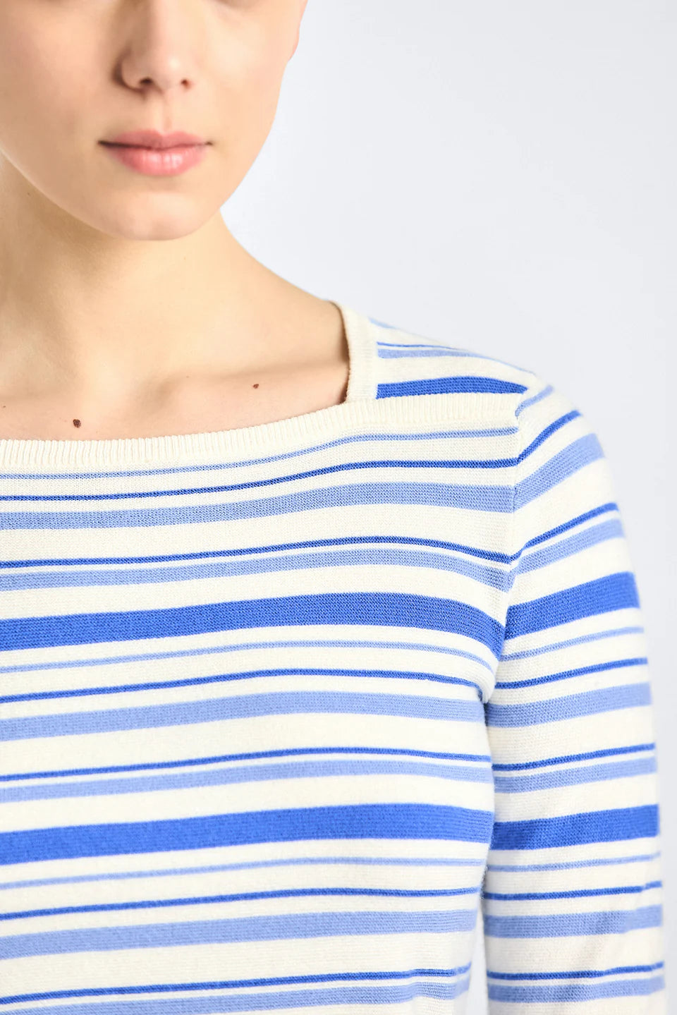 Andora Striped Boatneck Sweater