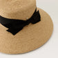 Black Tilly Raffia Braid Sun Hat