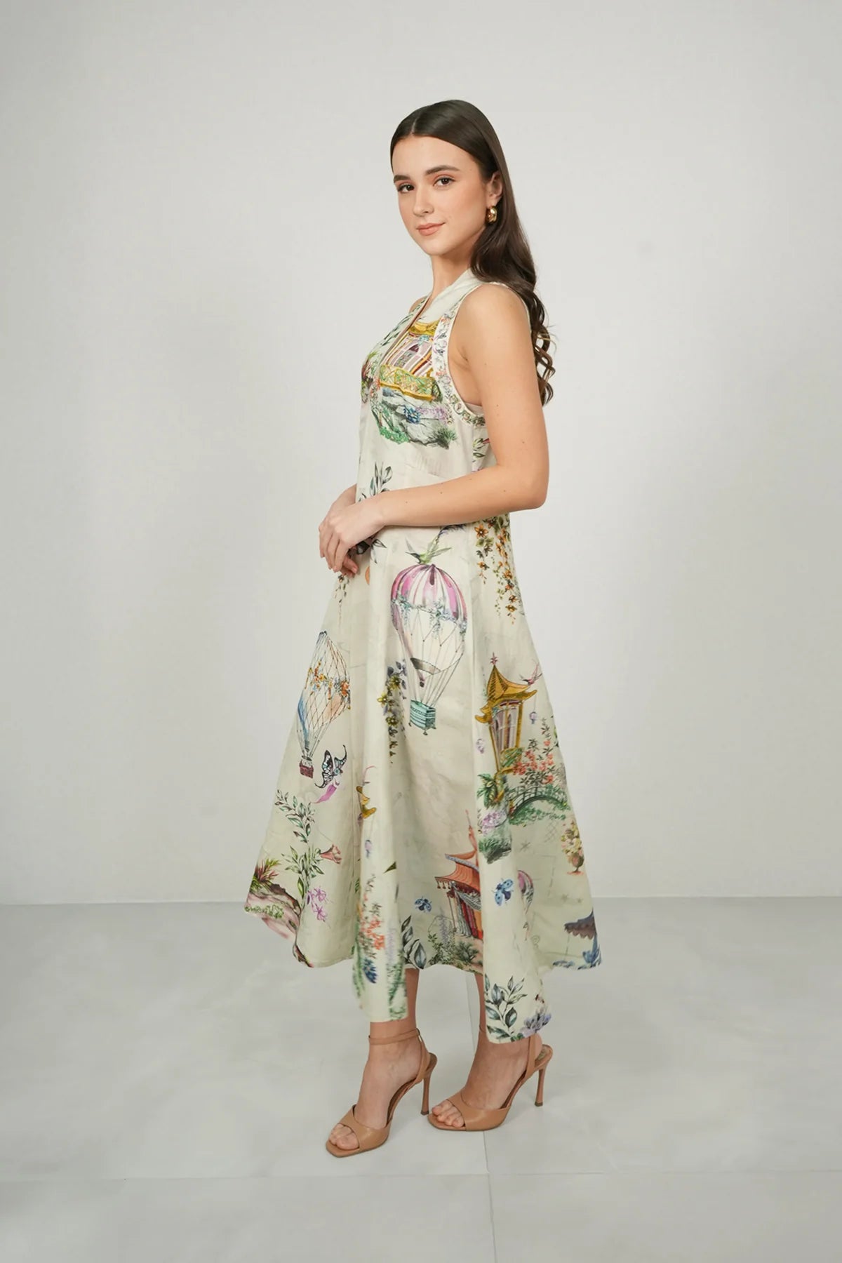Auri Halter Midi Dress