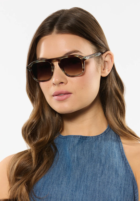 ZANDER Aquamarine Tortoise Sunglasses