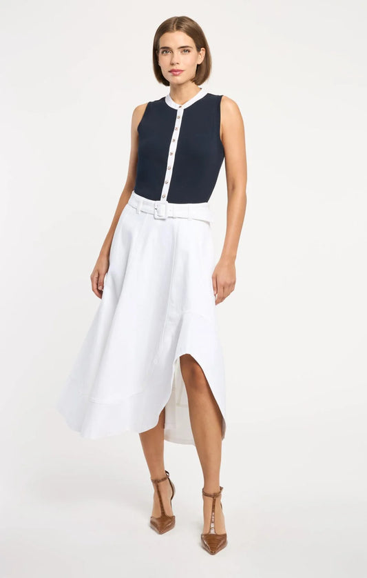 WHITE ZELDA JEAN SKIRT