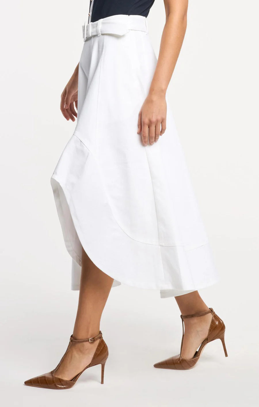 WHITE ZELDA JEAN SKIRT