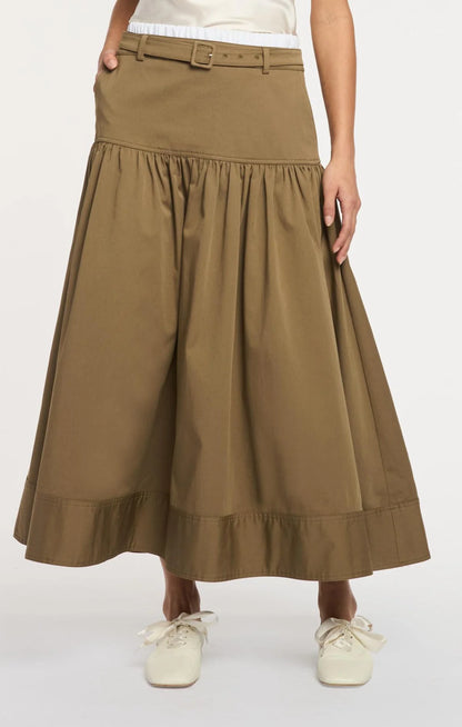 Olive Green Peri Skirt