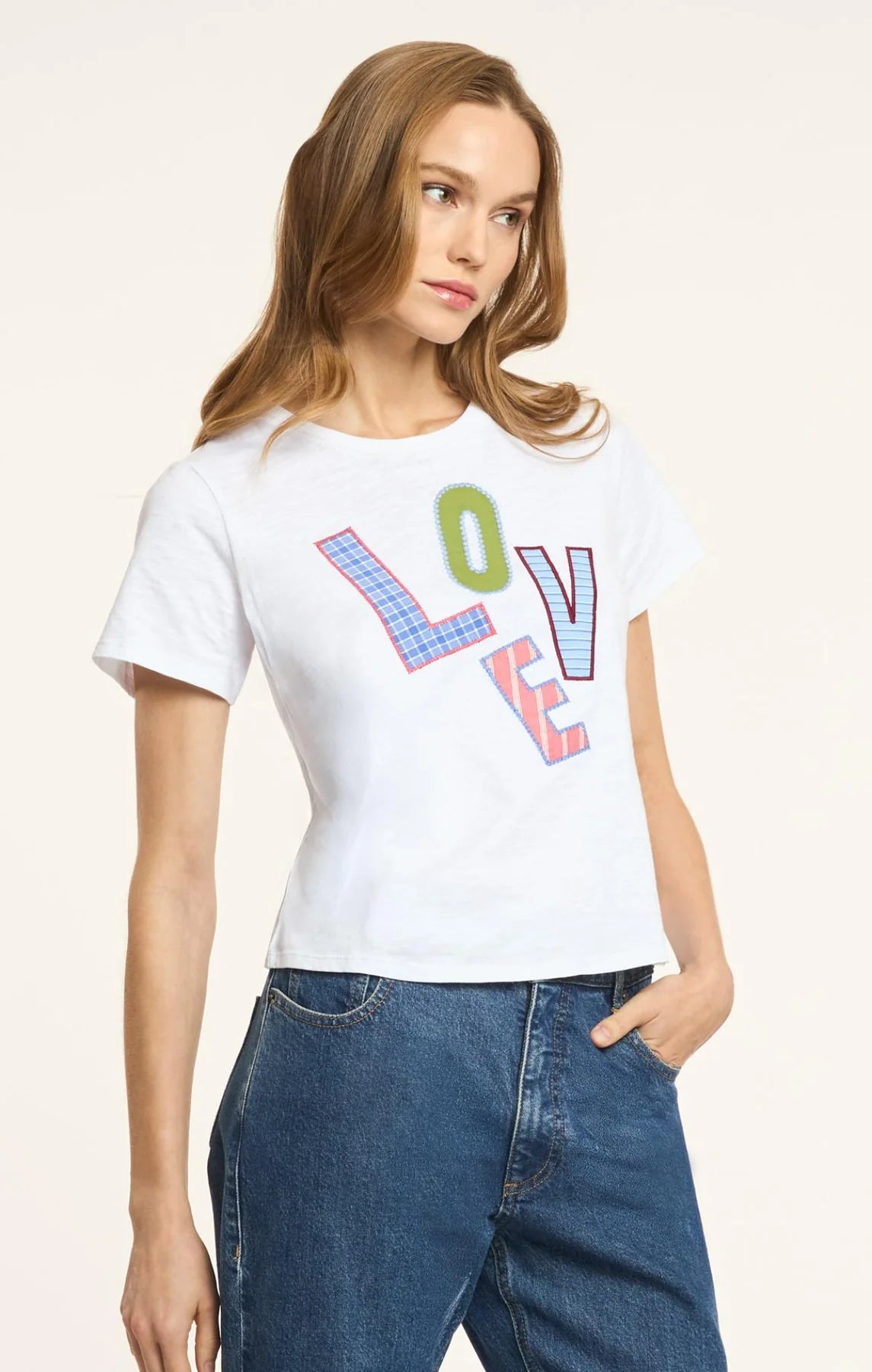 Love Collage Patch Shrunken Tee