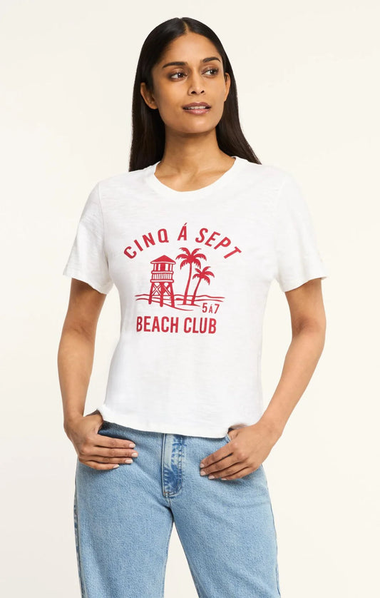 Cinq a Sept Beach Club Shrunken Tee