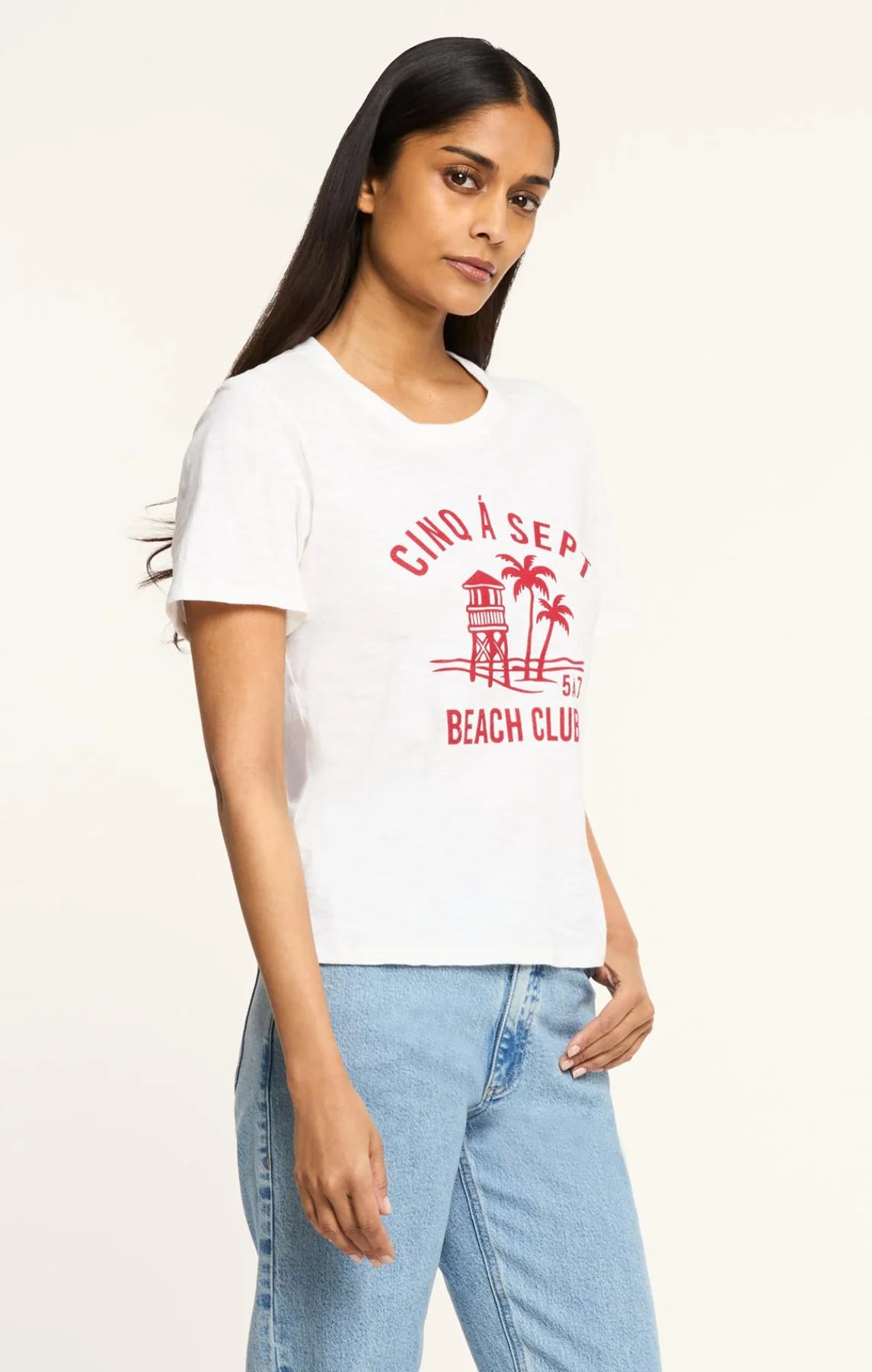 Cinq a Sept Beach Club Shrunken Tee
