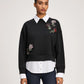 Rhinestone Roses Justina Pullover