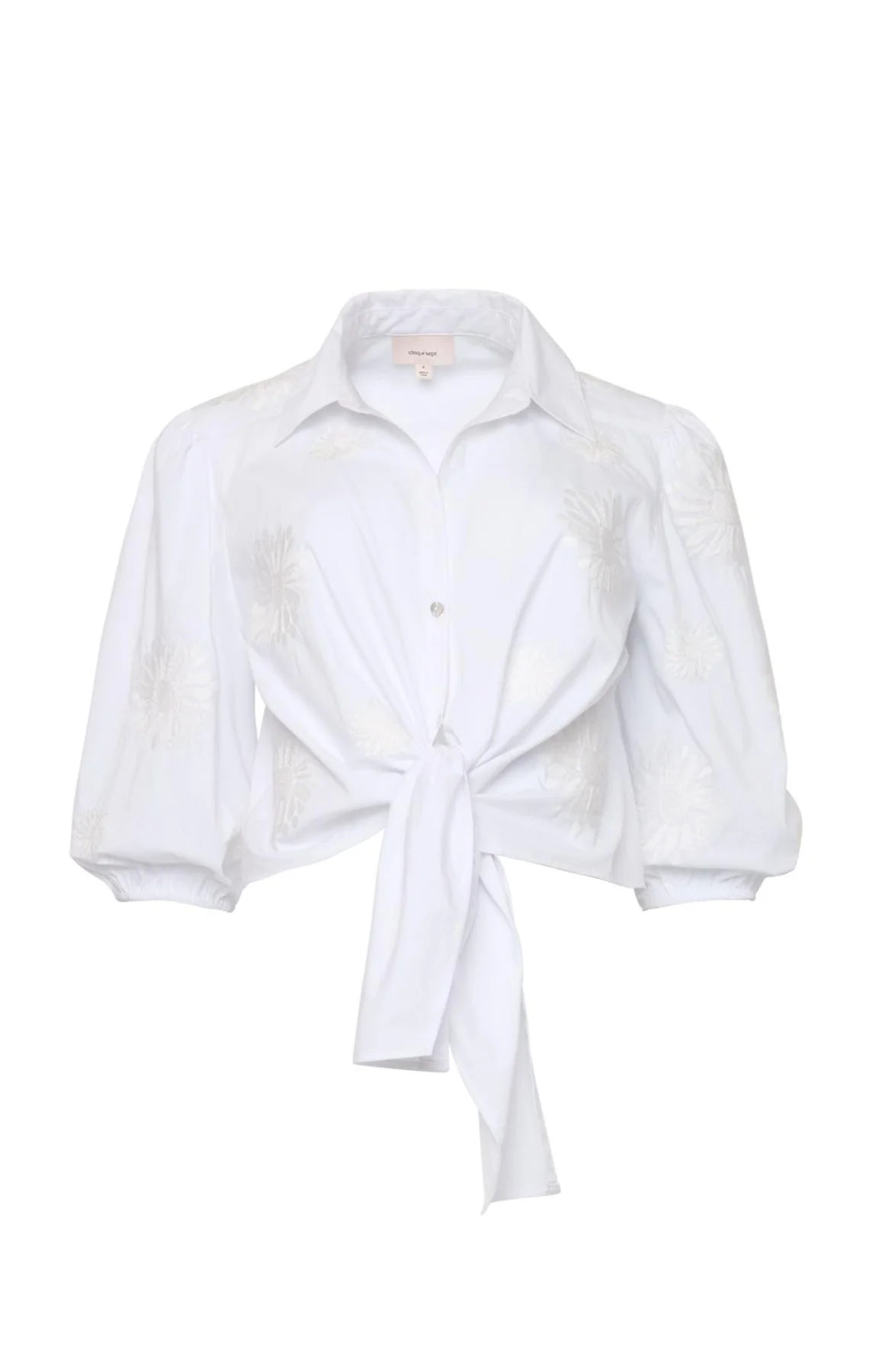 Three Quarter Sleeve Embroidered Marianna Top