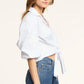 Three Quarter Sleeve Embroidered Marianna Top