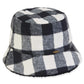 Women'S Fashion Fabric Plaid Plush Lining Bucket Ad1492