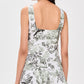 Miriam Sweetheart Drop Waist Mini Dress