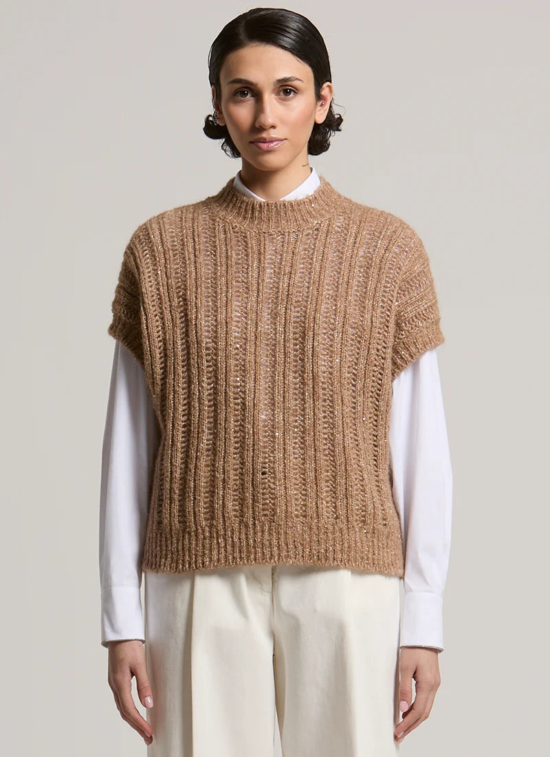 Saturn Sand Alpaca Vest